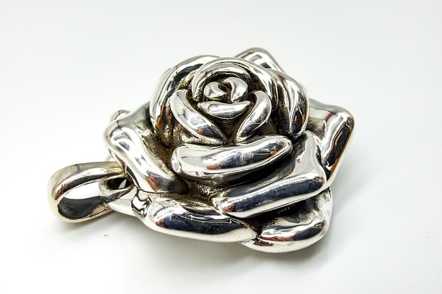 Silber Anhänger \Blume\
